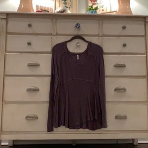 Free people purple long sleeve shirt.